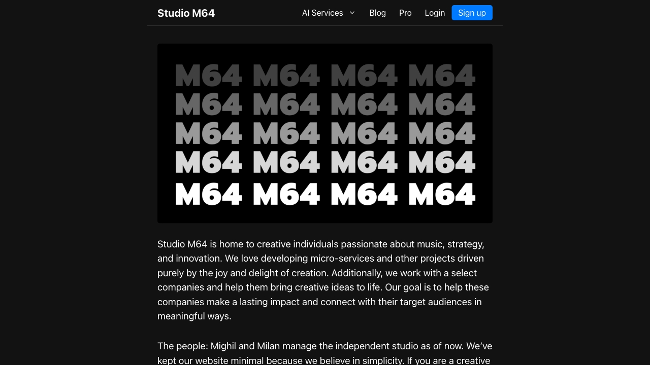 Studio M64 screenshot