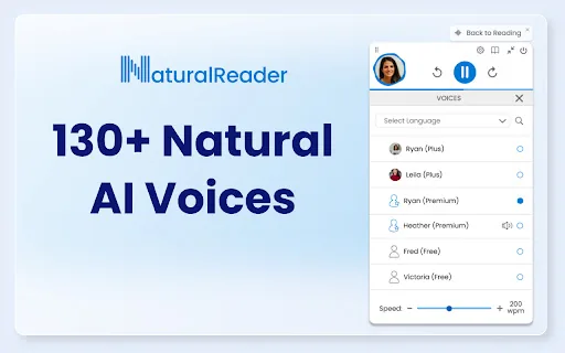 NaturalReader screenshot