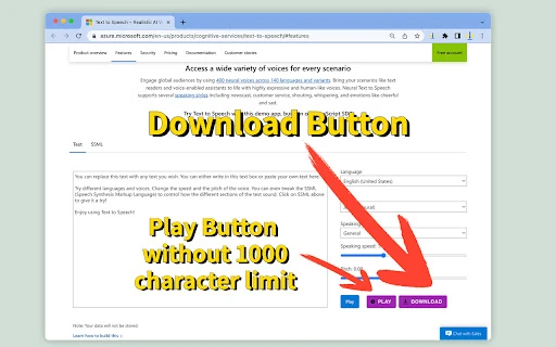Microsoft™ Text-to-Speech screenshot