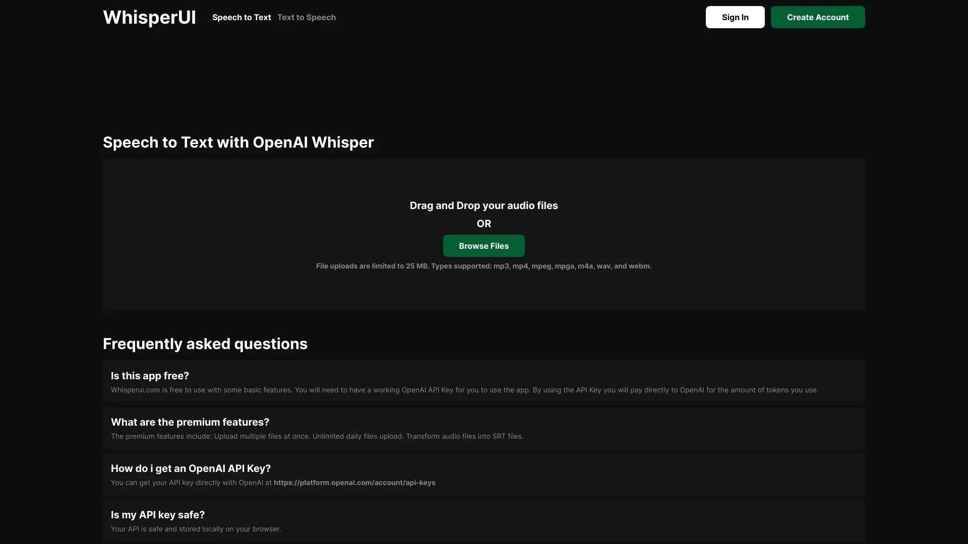 WhisperUI screenshot