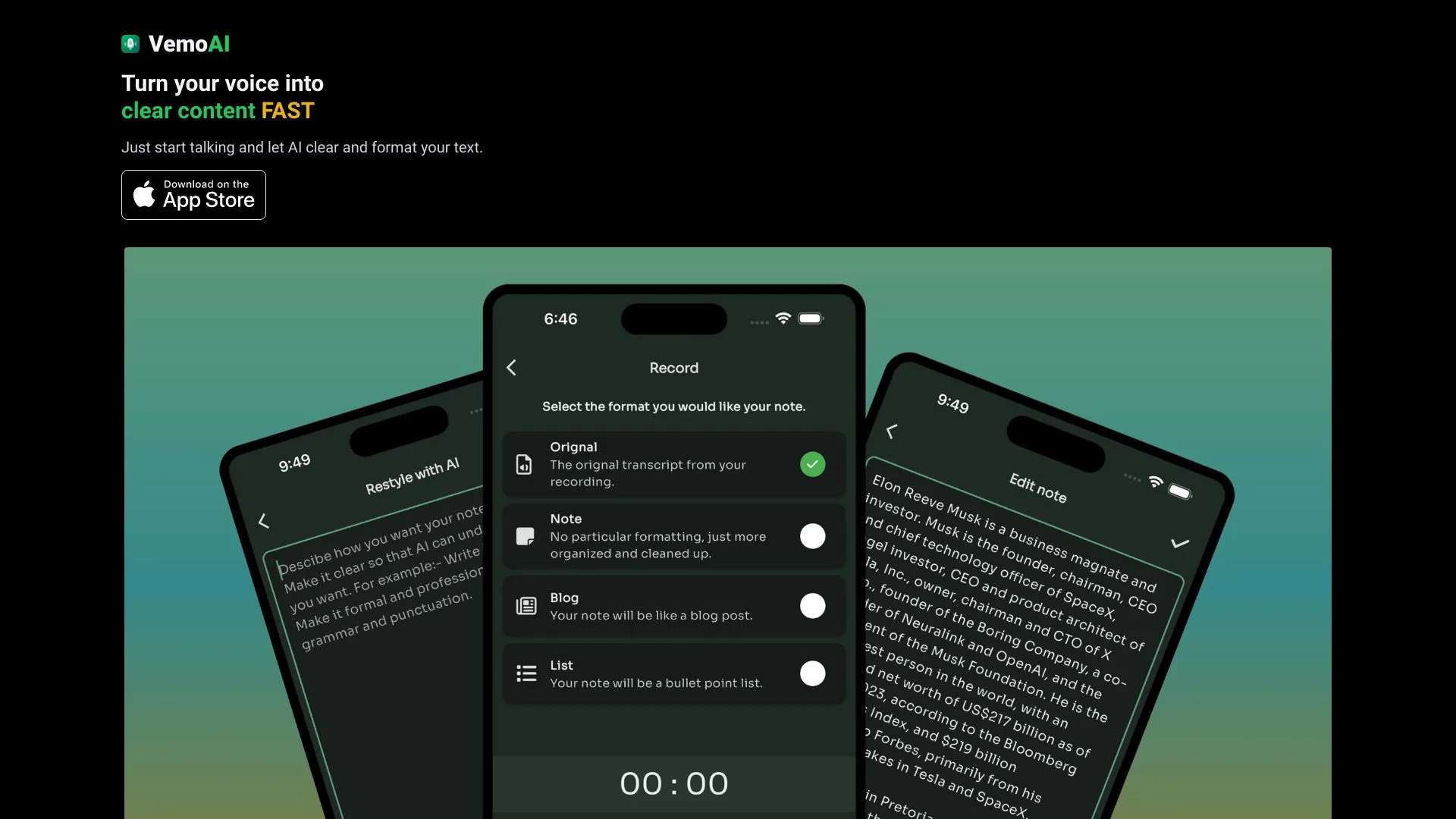 Vemo AI screenshot
