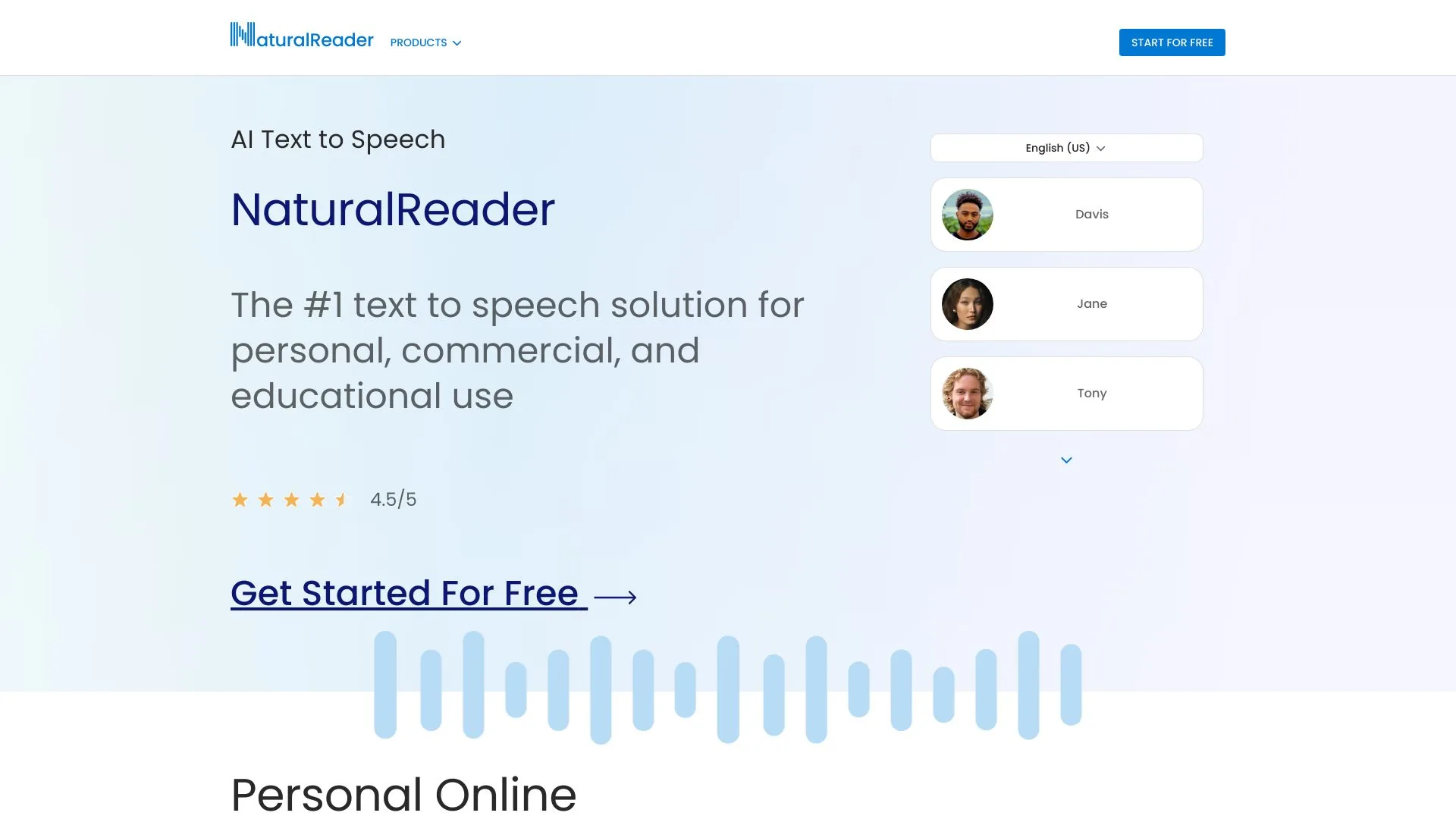 NaturalReader screenshot