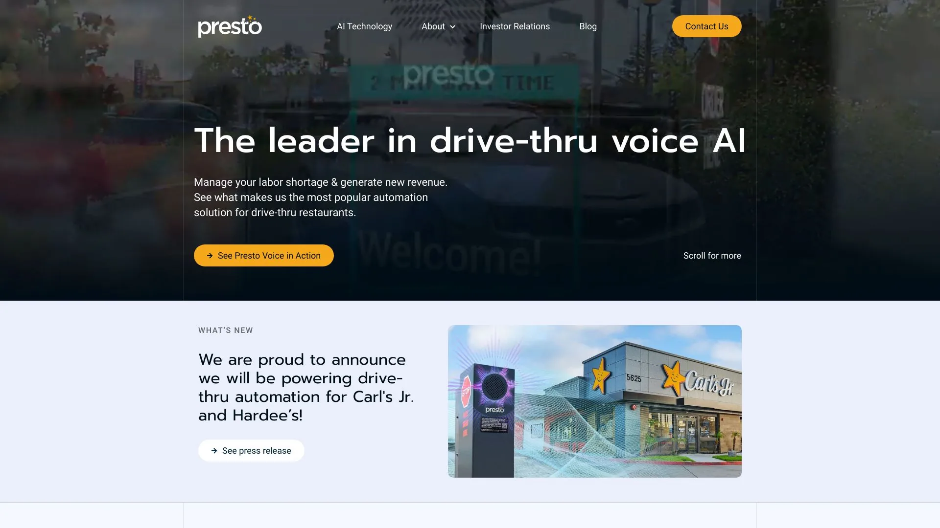 Presto screenshot