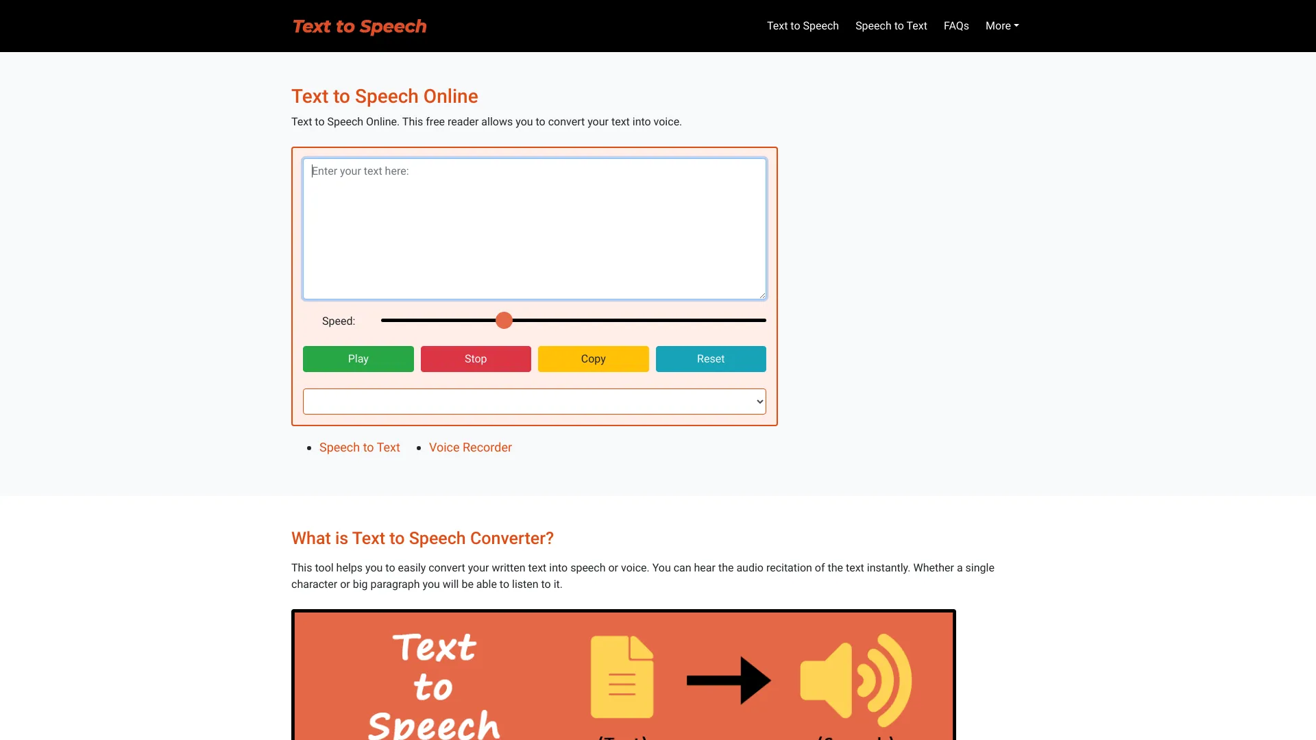 Text to Speech Online screenshot