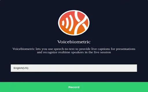 Voicebiometric screenshot