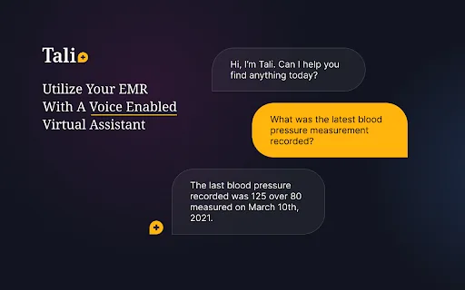Tali Chrome Extension screenshot