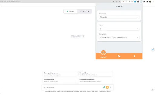 GPT Voice Chat Support screenshot