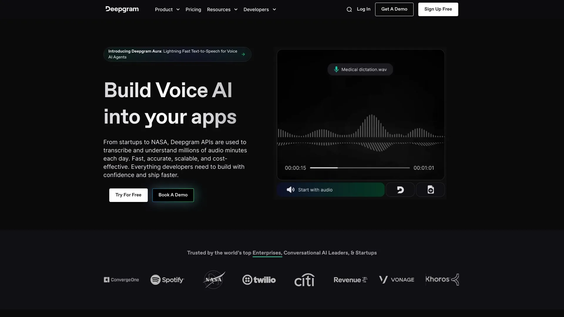 Deepgram Voice AI screenshot