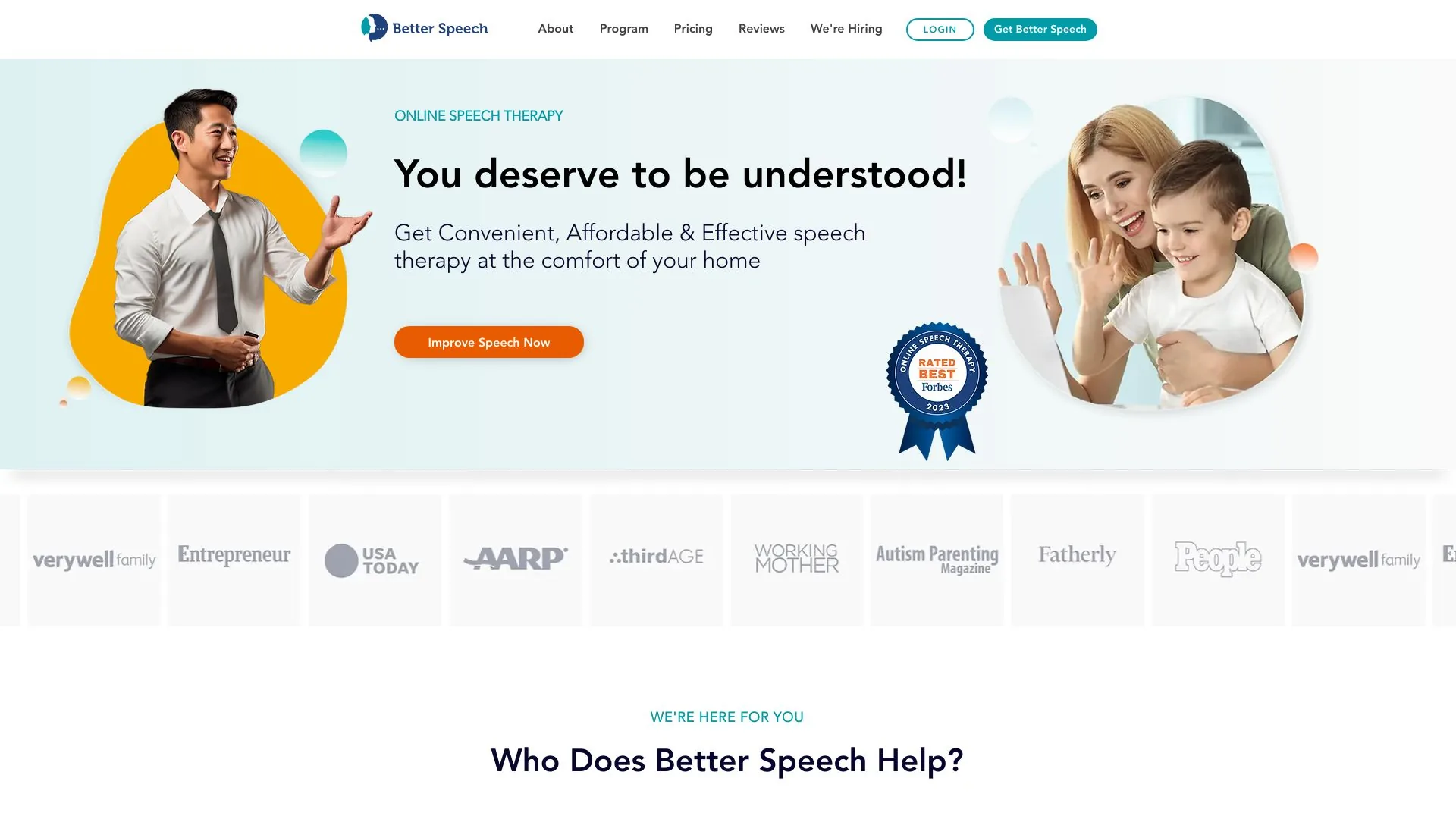 Better Speech Online Speech Therapy screenshot