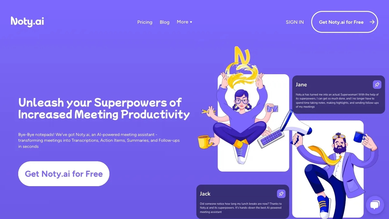 https://noty.ai/ screenshot