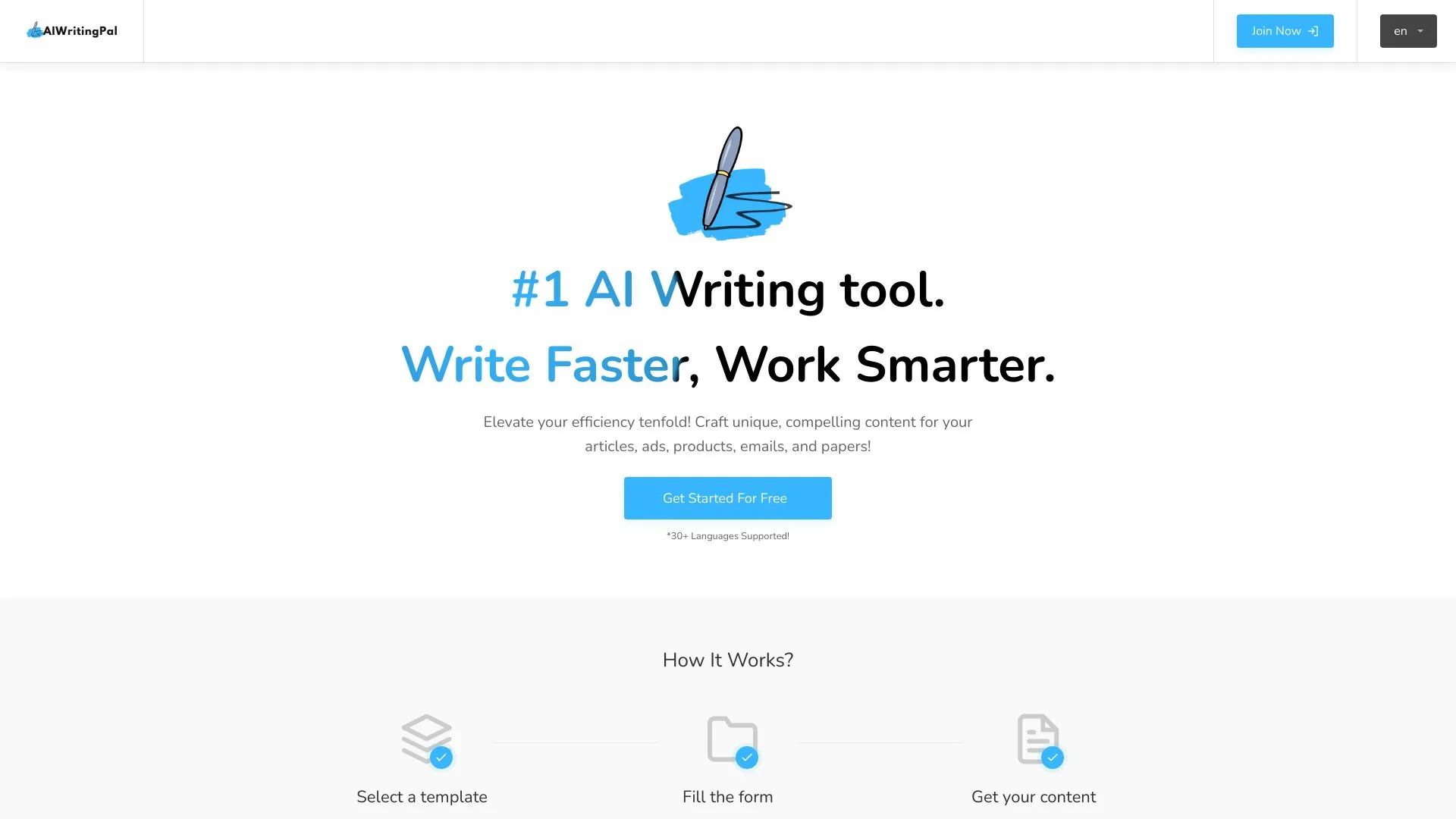 AIWritingPal - AI Writing Assistant screenshot