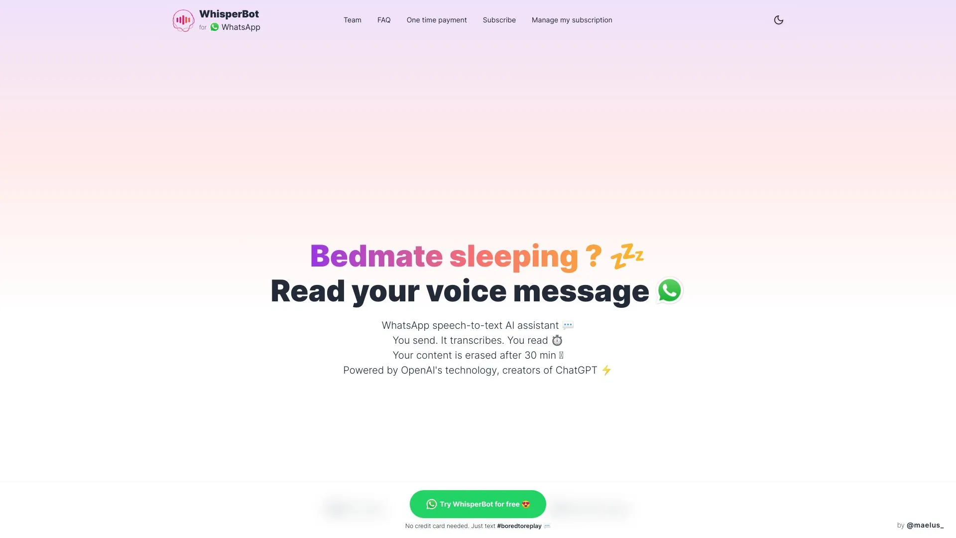 WhisperBot screenshot