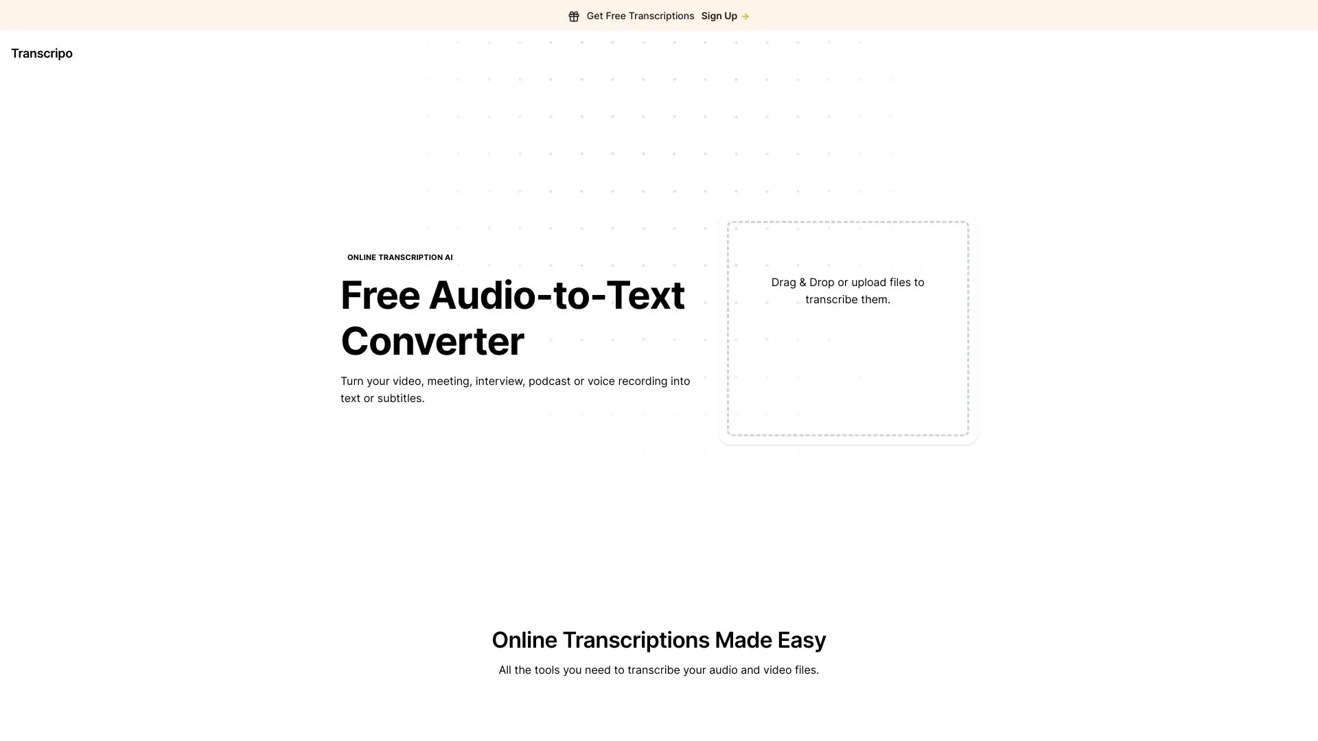 Transcripo screenshot