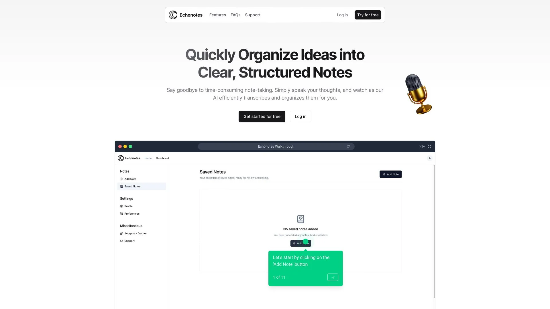 Echonotes screenshot