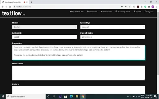 Augnito Plugin screenshot