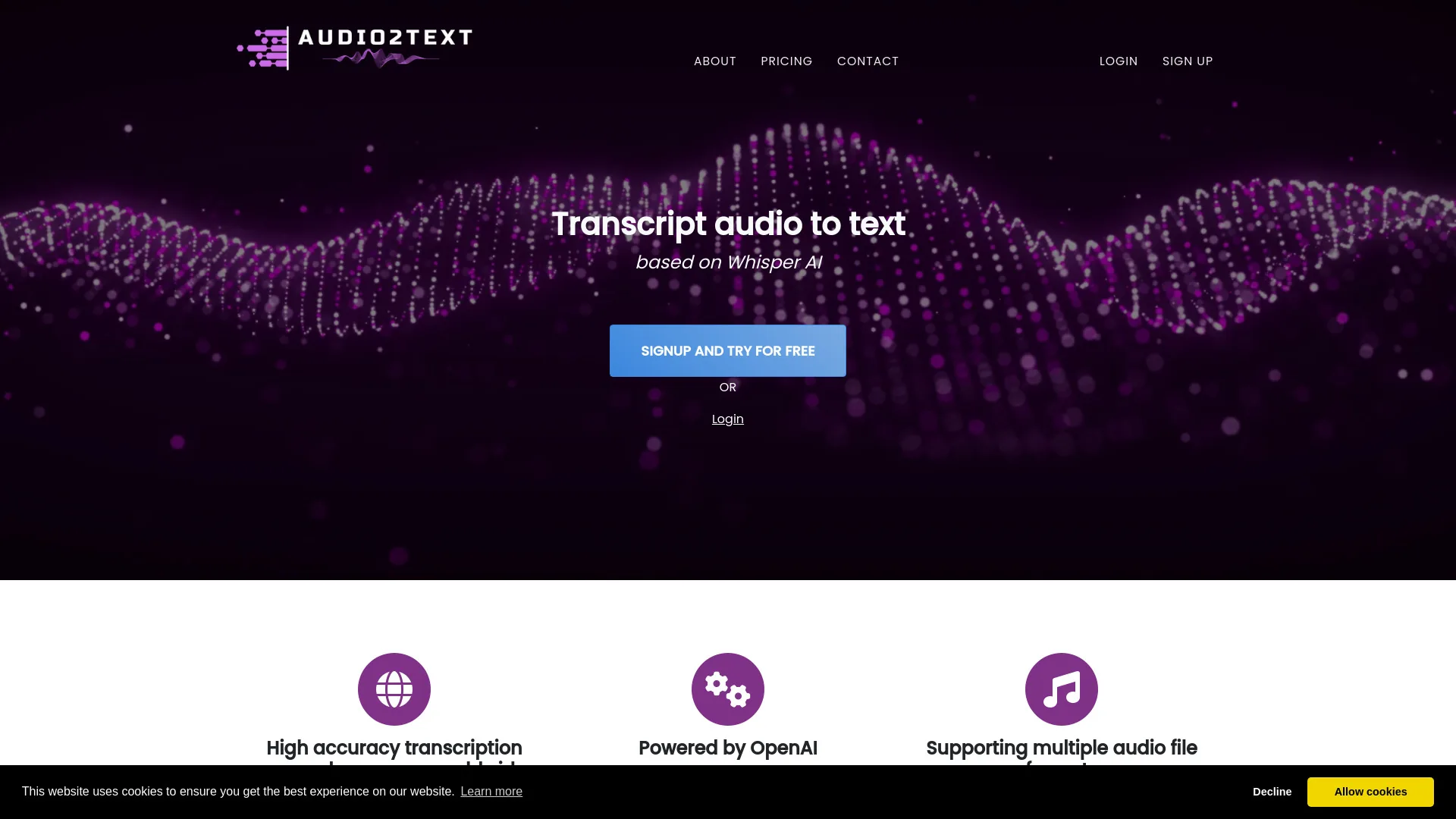 Audio2Text screenshot