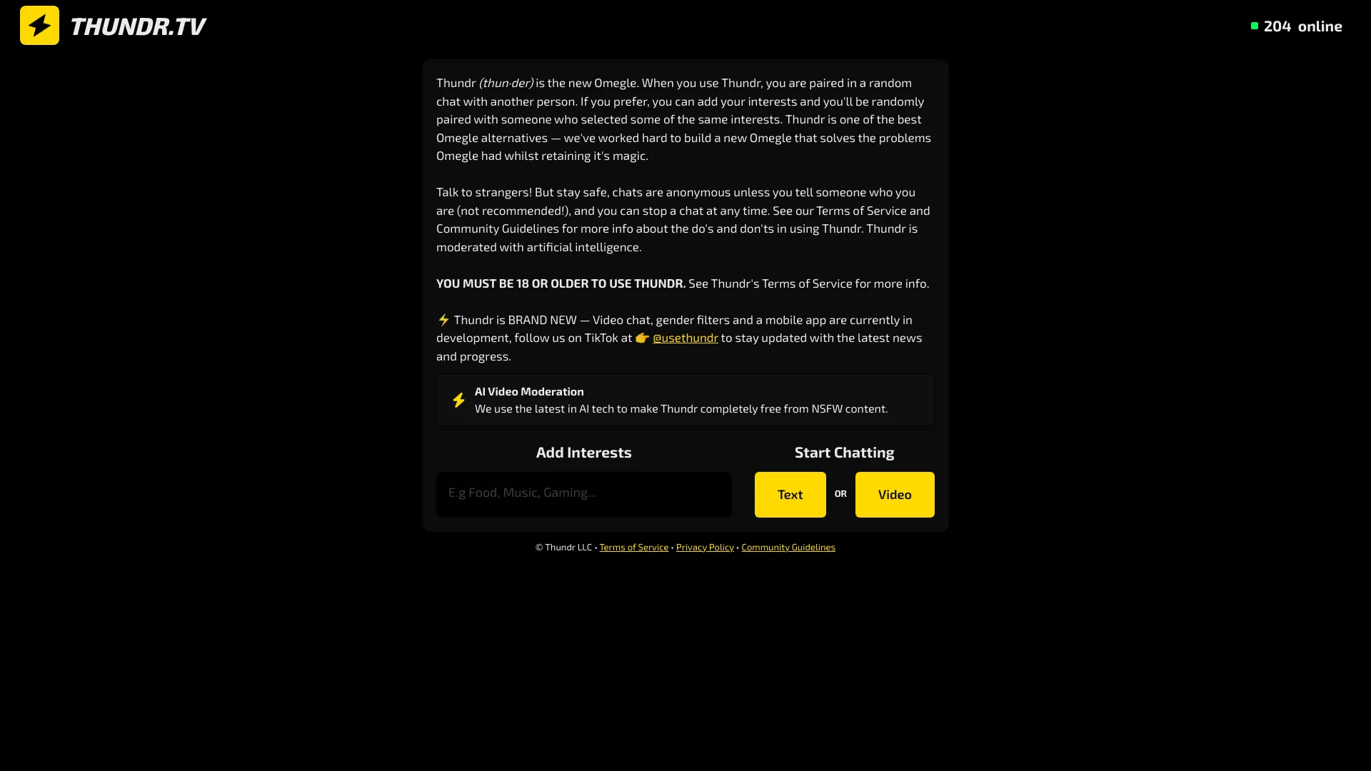 Thundr.tv screenshot