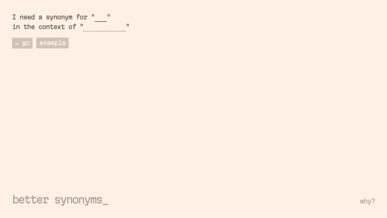 Synonym Finder screenshot