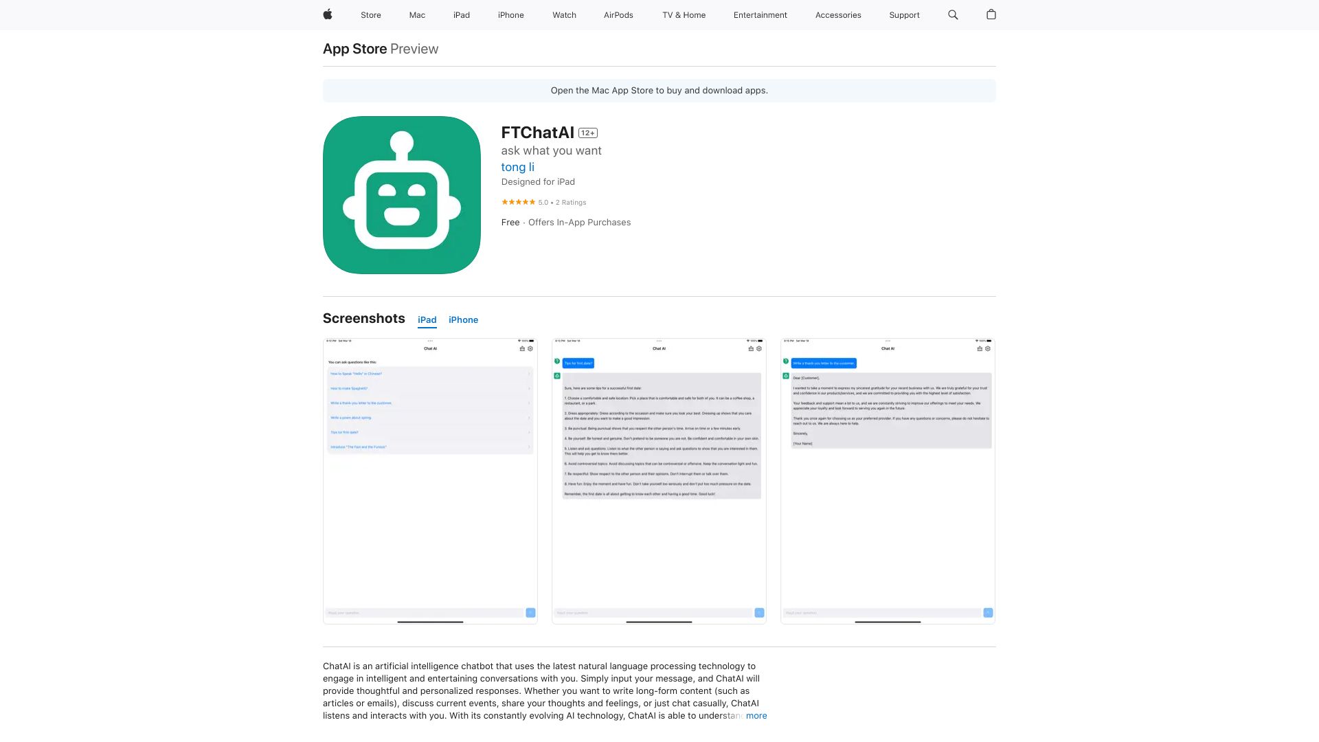 FTChatAI screenshot