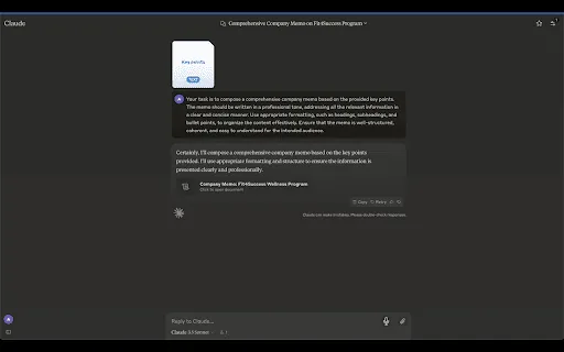 Claude.ai screenshot