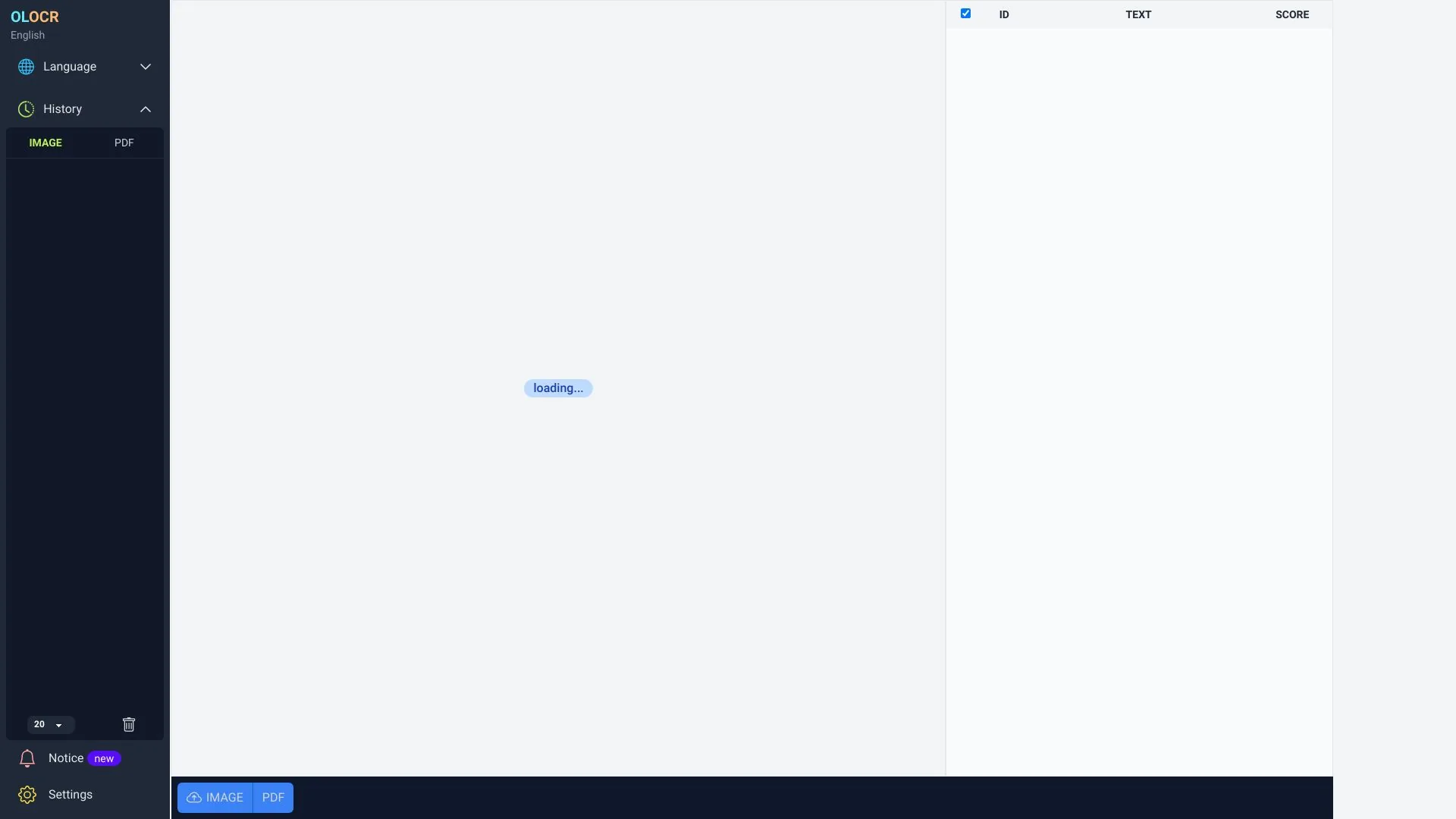 Online OCR screenshot