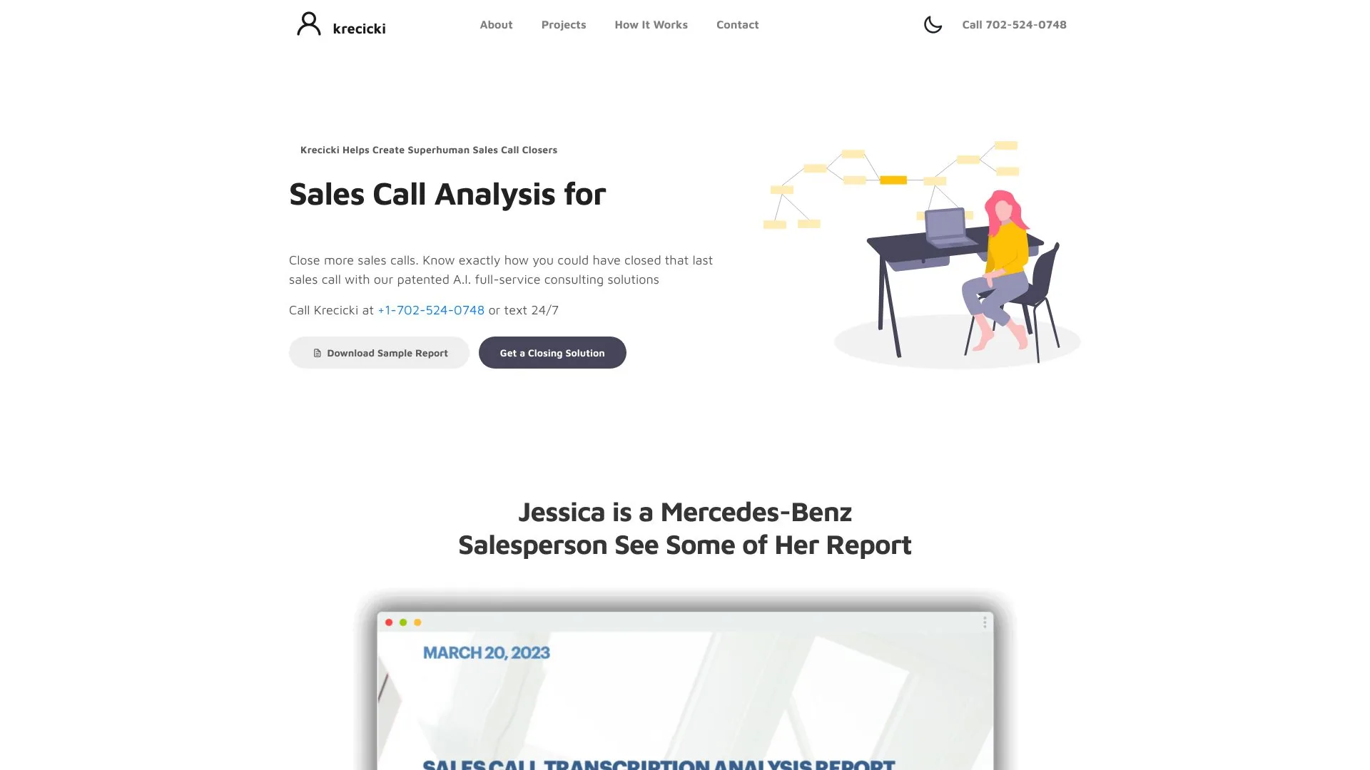 Krecicki - A.I. Sales Call Analysis Consulting screenshot