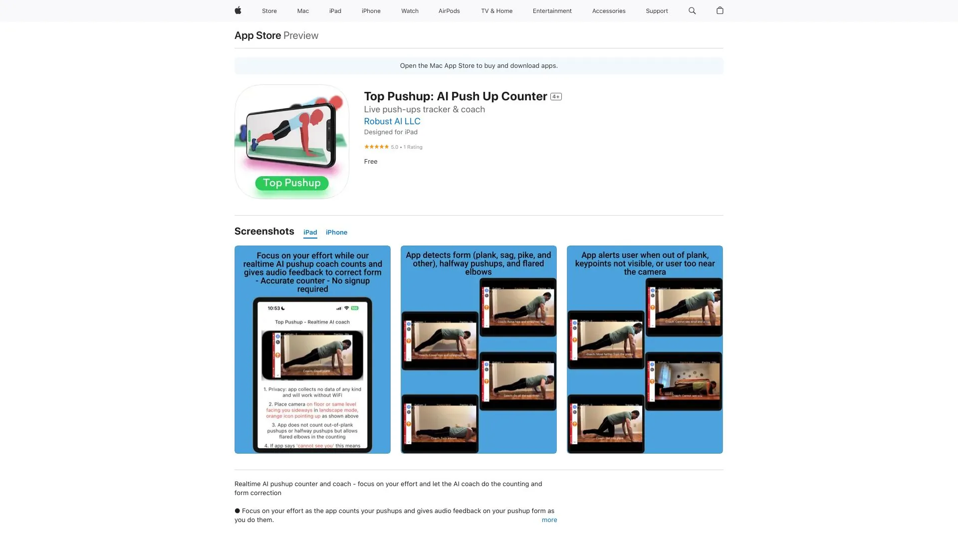 Top Pushup Pro screenshot