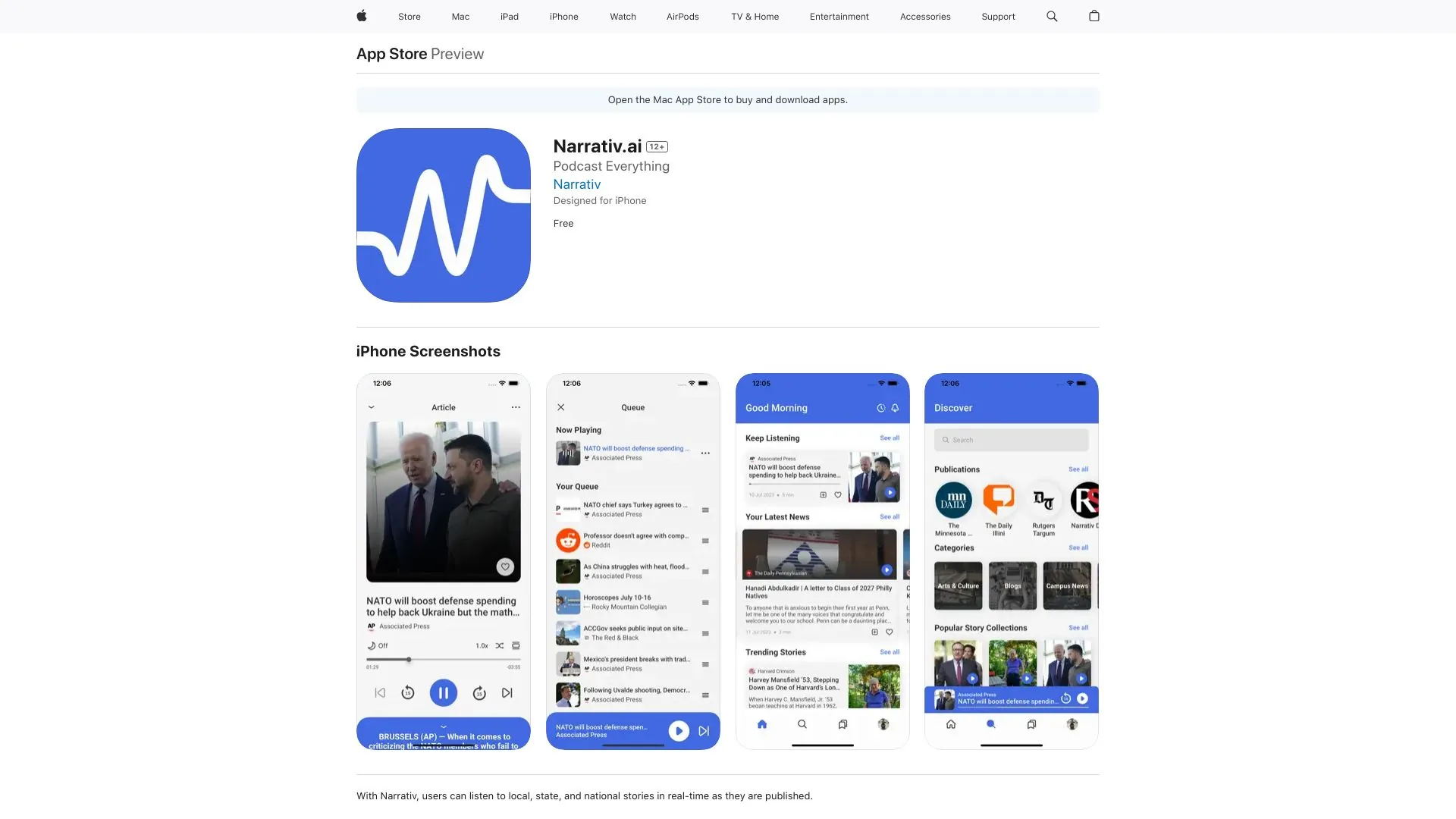 Narrativ screenshot