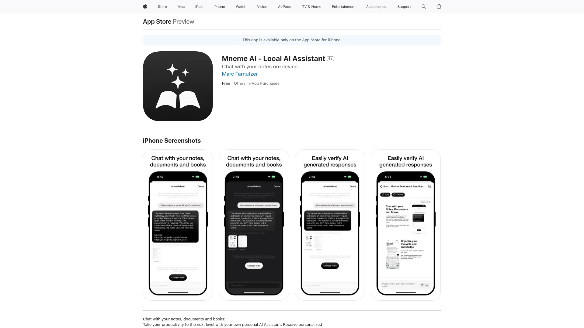 Mneme AI - Local AI Assistant screenshot