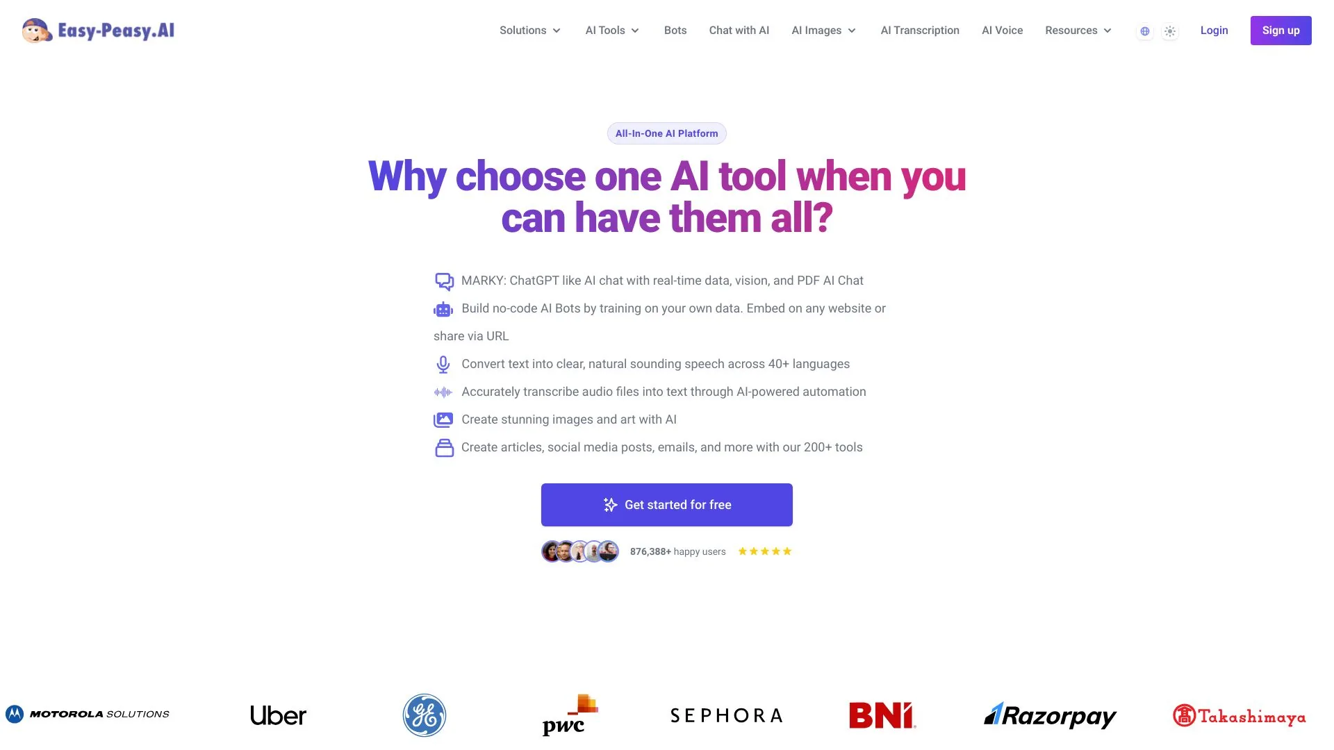 Easy-Peasy.AI screenshot