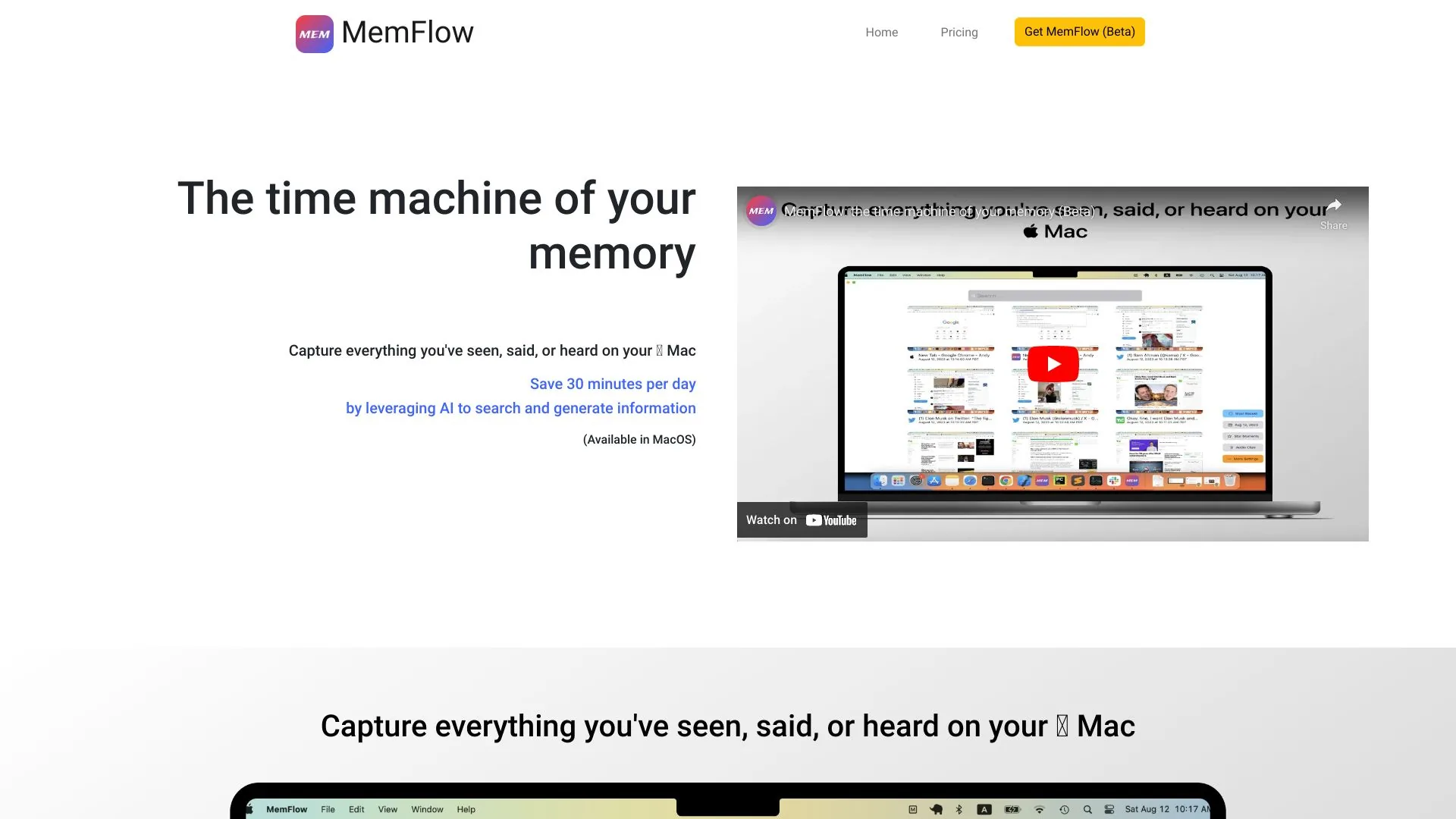 MemFlow screenshot