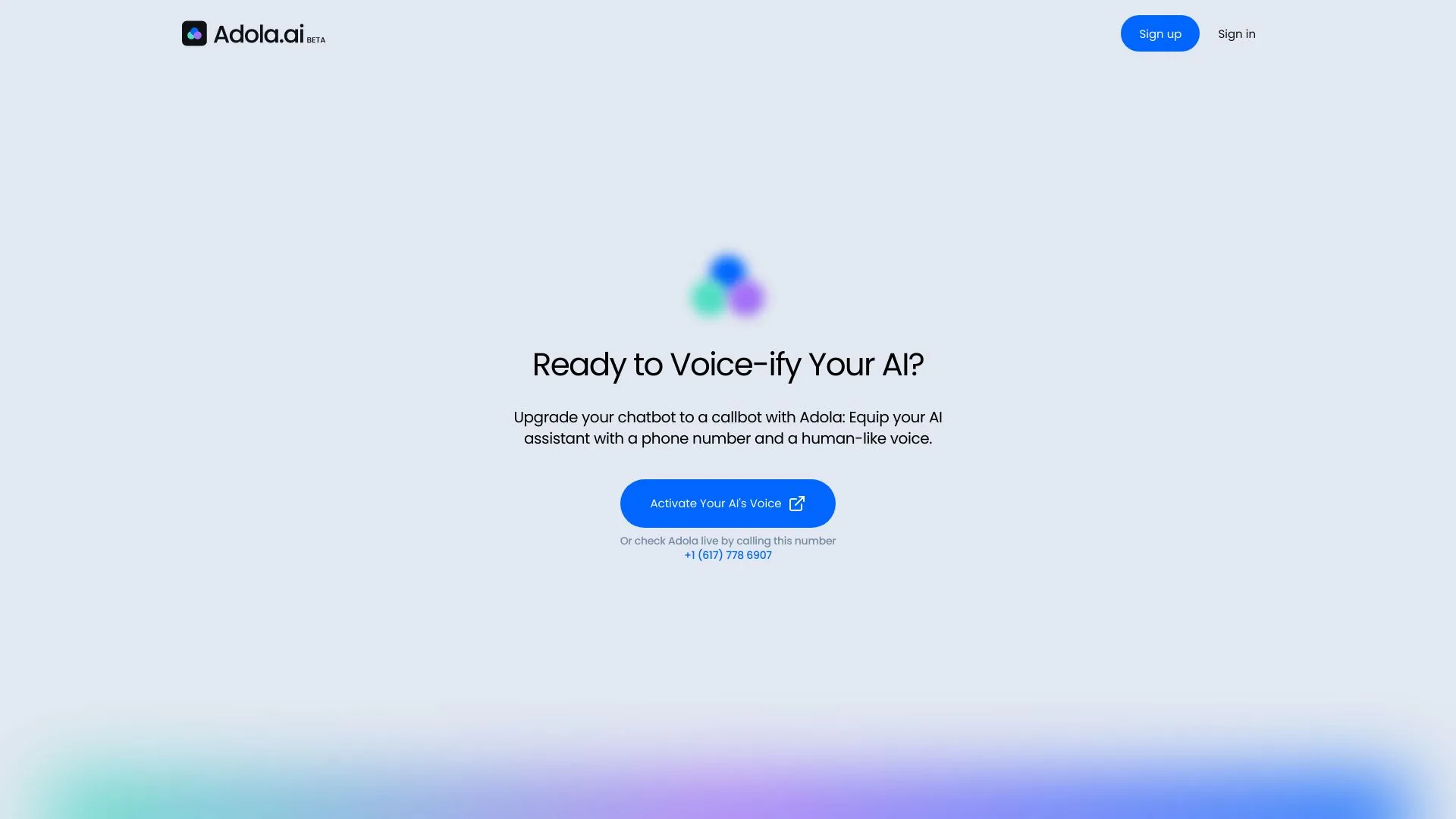 Adola - Voice & Phone Number for Your AI Assistant screenshot