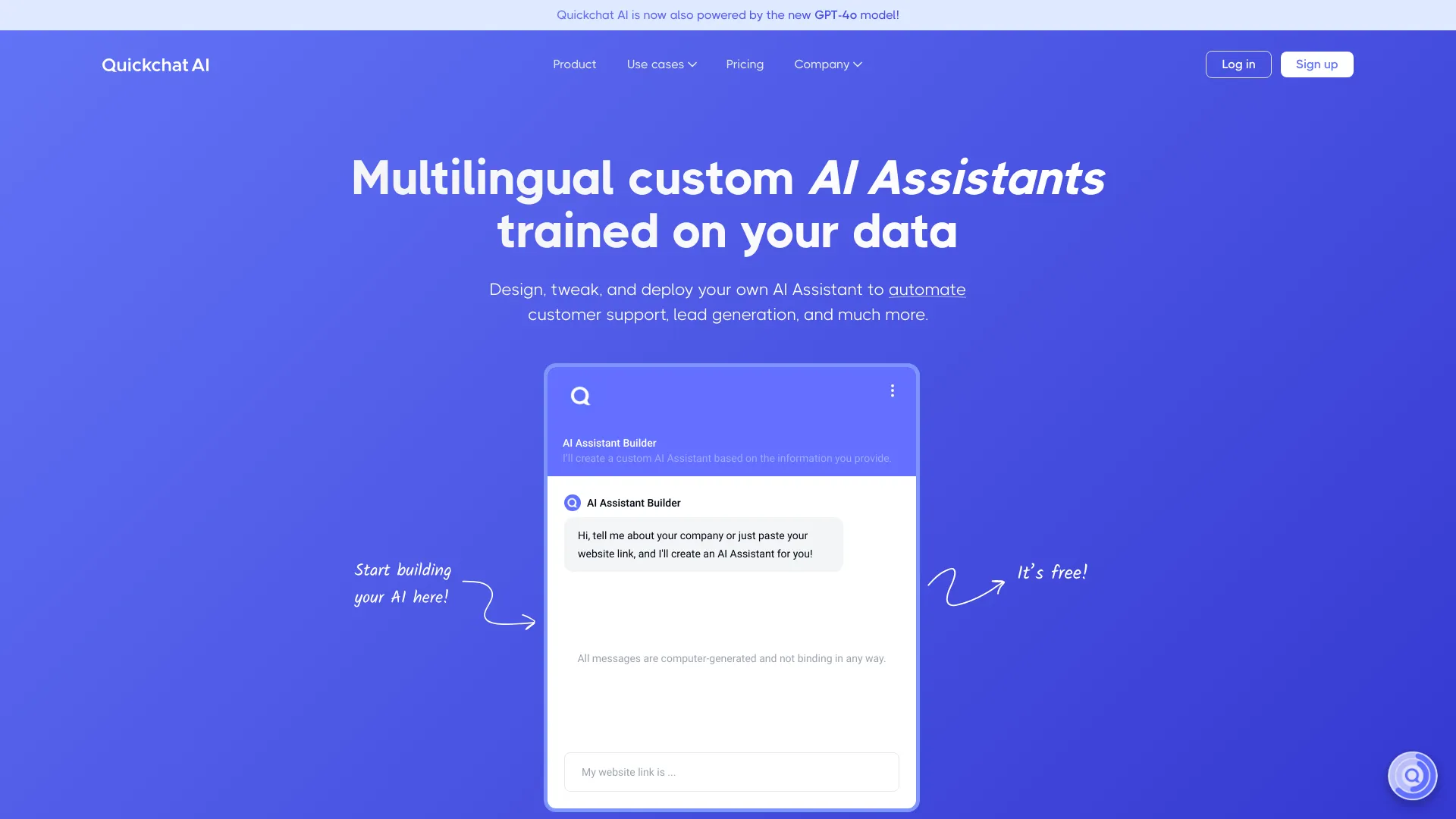 Quickchat AI screenshot