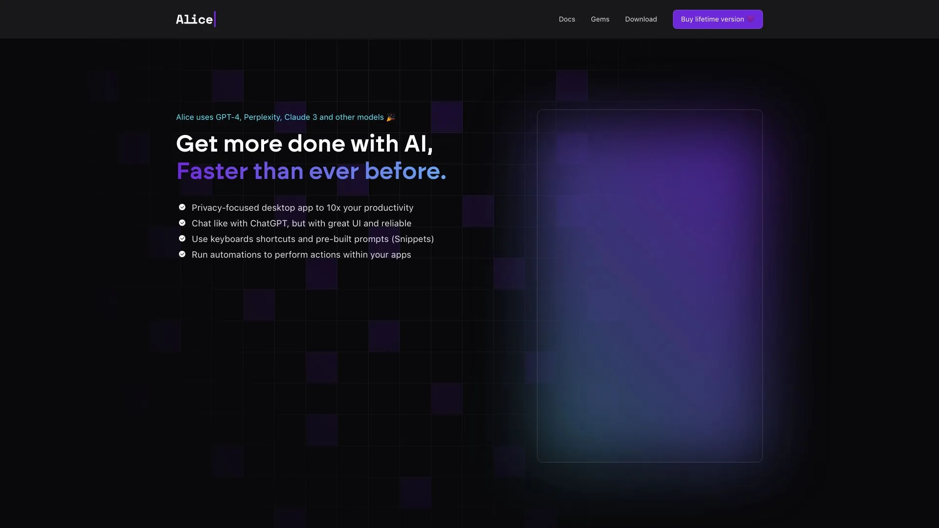 Alice App - Your private AI Assistant screenshot