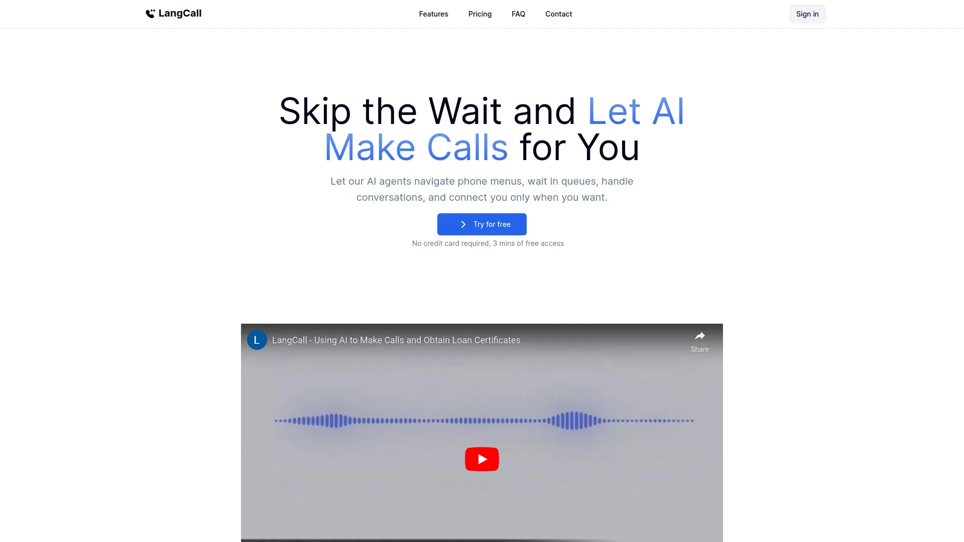 LangCall screenshot