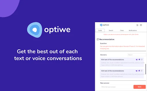 Optiwe screenshot