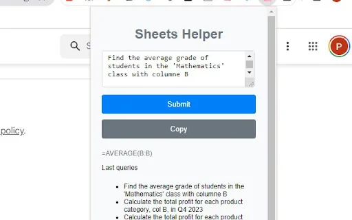 Sheets Helper screenshot