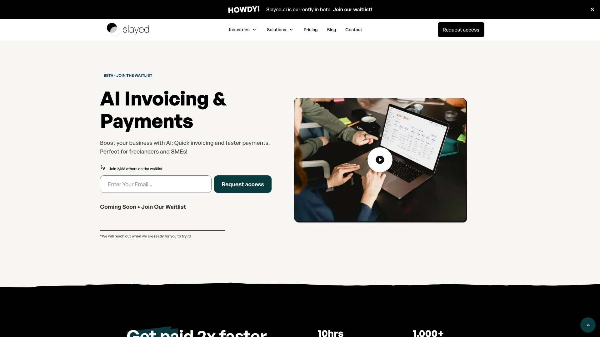 Slayed.ai | AI Invoicing & Payments screenshot