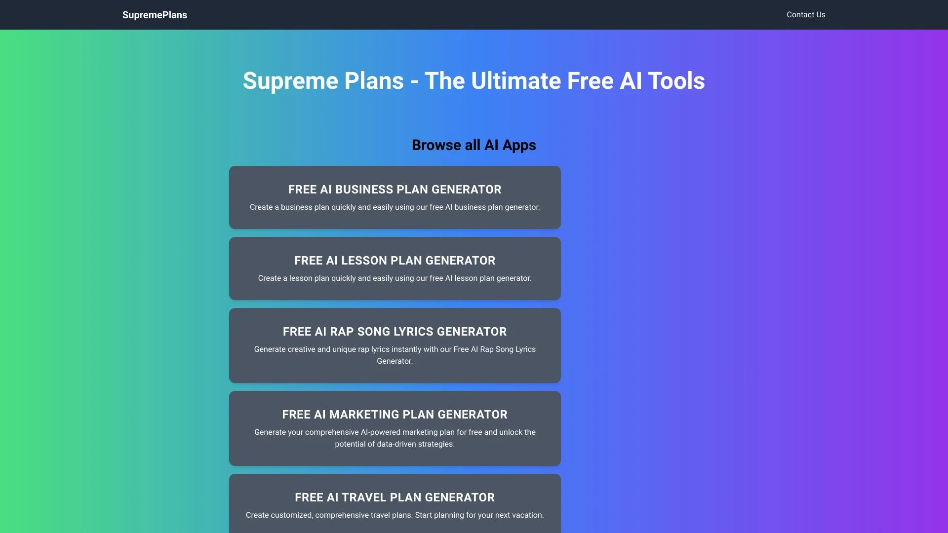 SupremePlans screenshot