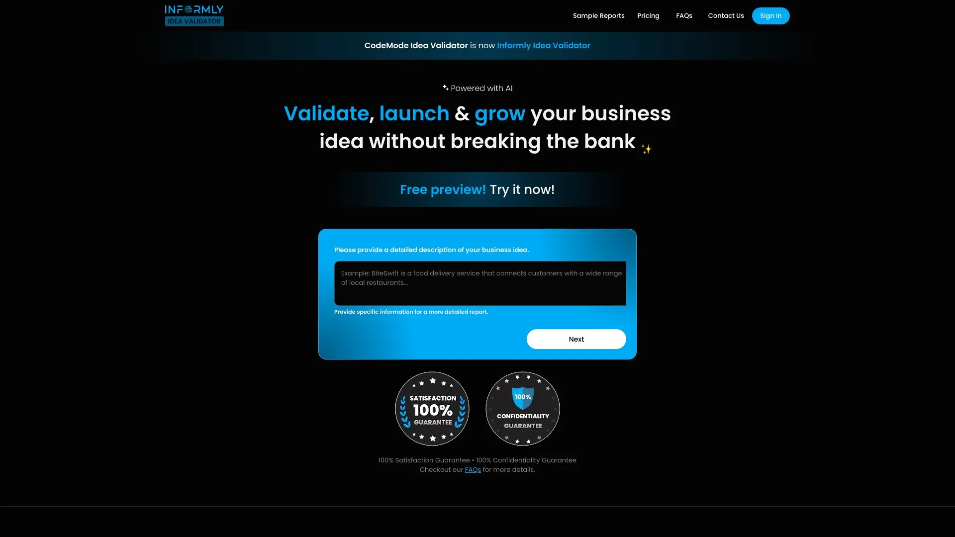 Informly screenshot