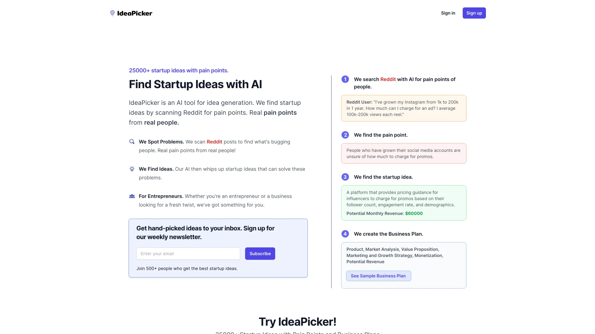 IdeaPicker screenshot