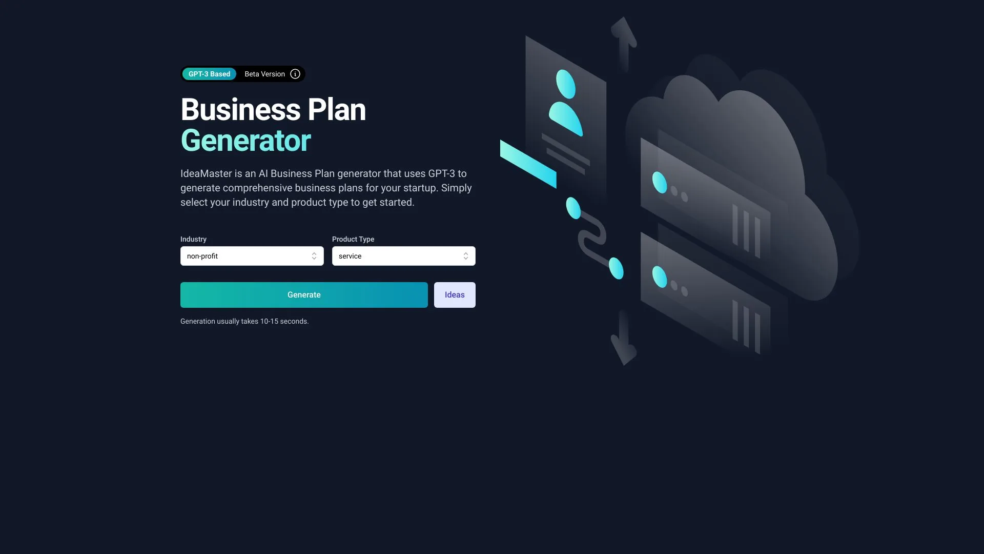 AI Business Plan Generator screenshot