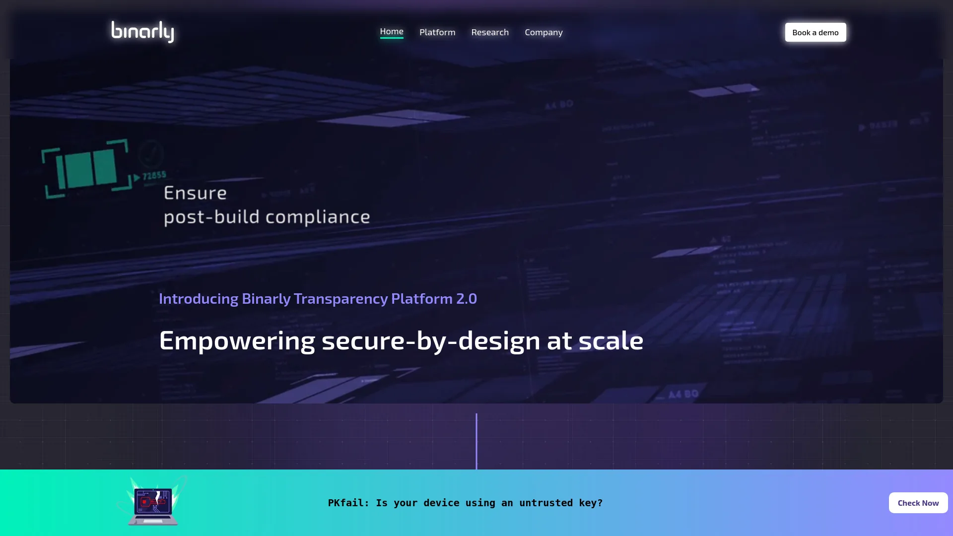 Binarly | AI-Powered Firmware Supply Chain Security Platform screenshot
