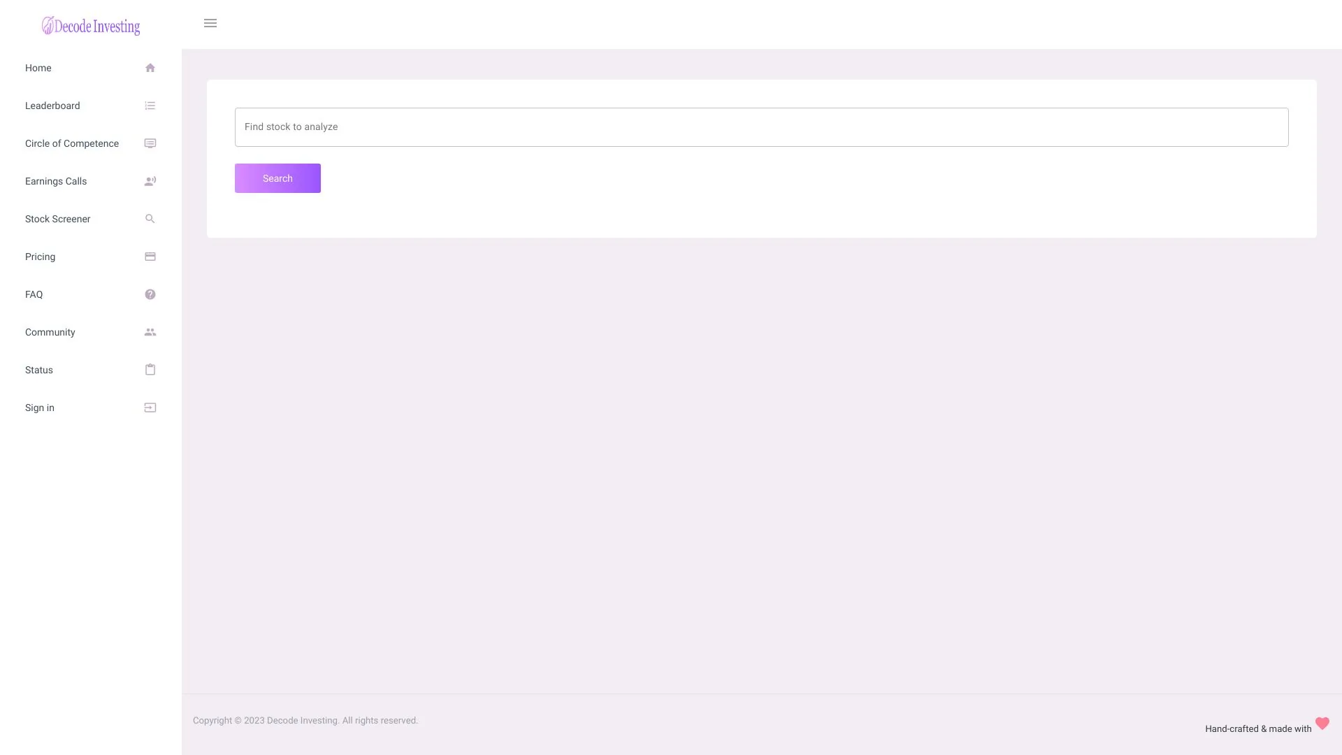Decode Investing screenshot