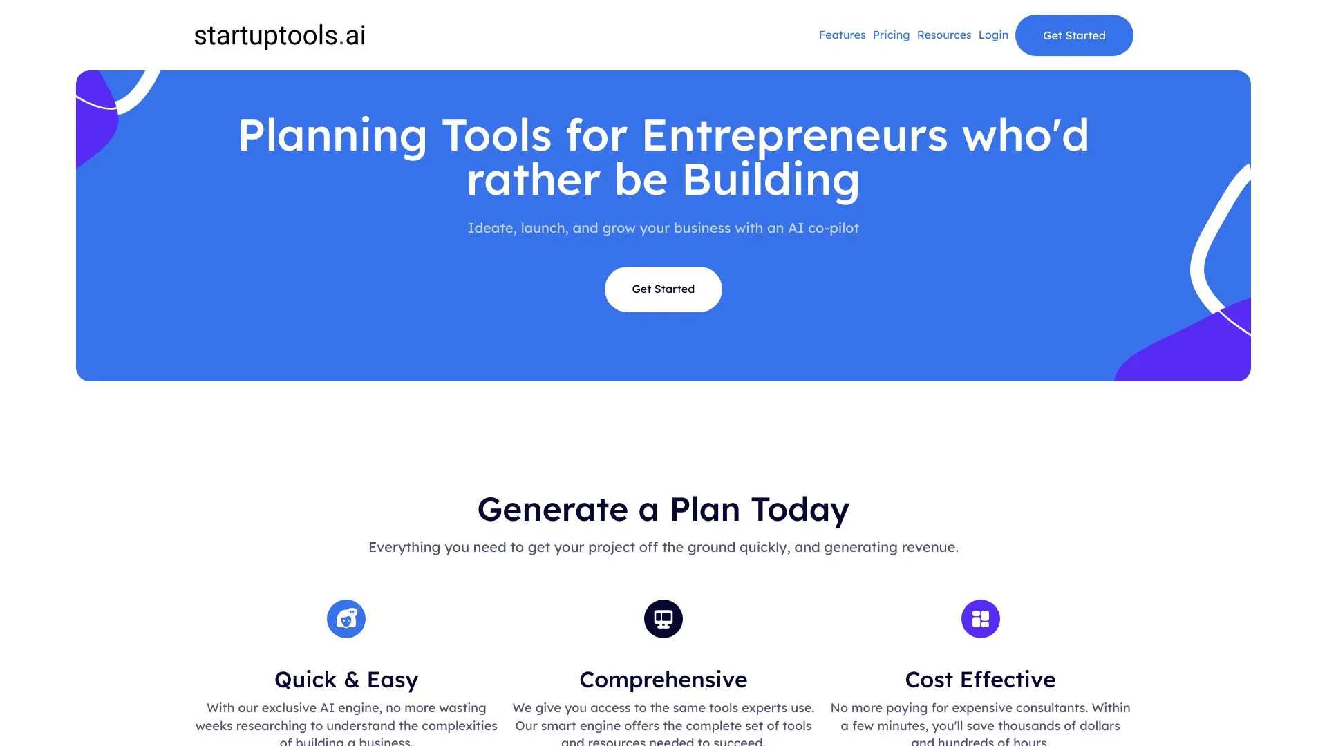 Startuptools.ai screenshot