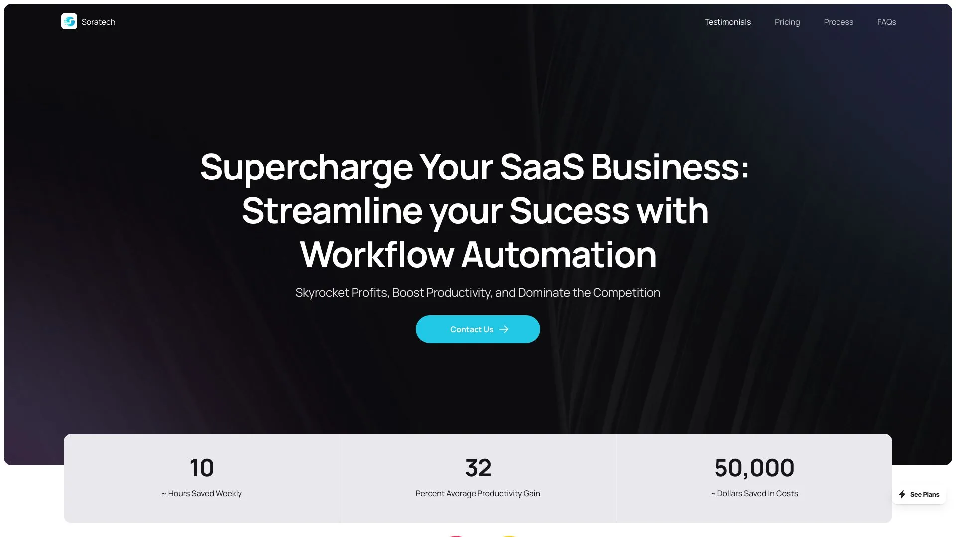 Soratech - AI and workflow automation consulting screenshot