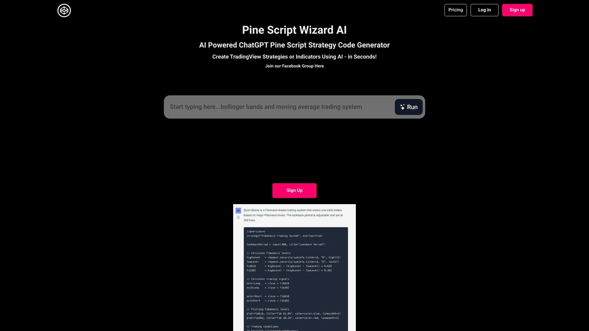 Pine Script Wizard screenshot