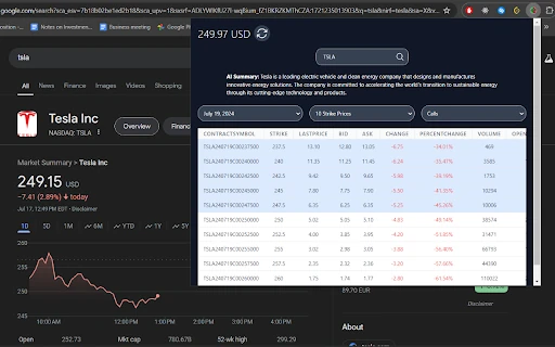 Stock Options Chain Viewer screenshot