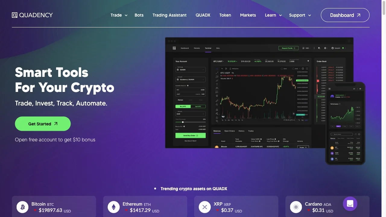 Quadency - Crypto Trading Platform screenshot