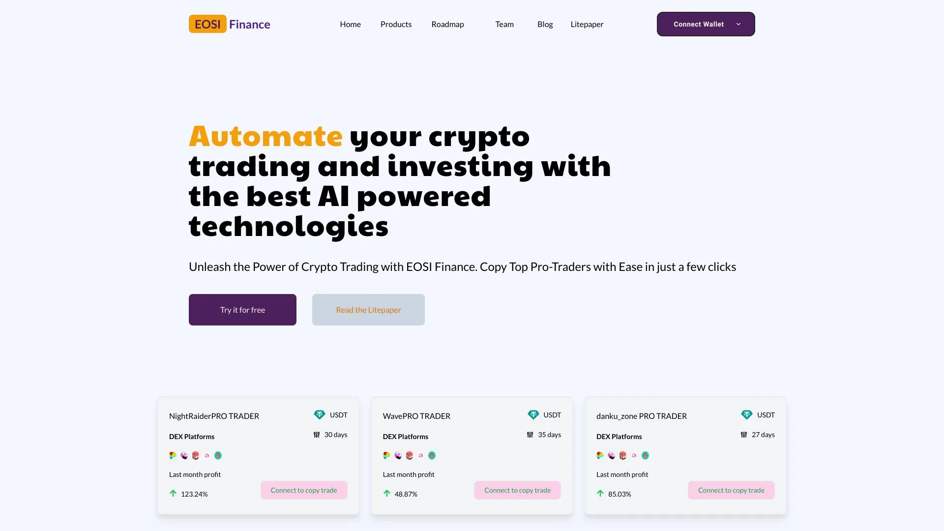 Eosi Finance screenshot